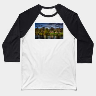 Cottage Along The River Tyne At Hexham Baseball T-Shirt